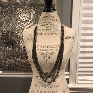 Duo-Tone Braided Chain Necklace